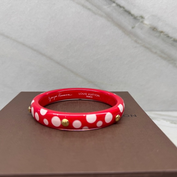 Louis Vuitton x Yayoi Kusama Red Bangle Bracelet Medium - Picture 1 of 7